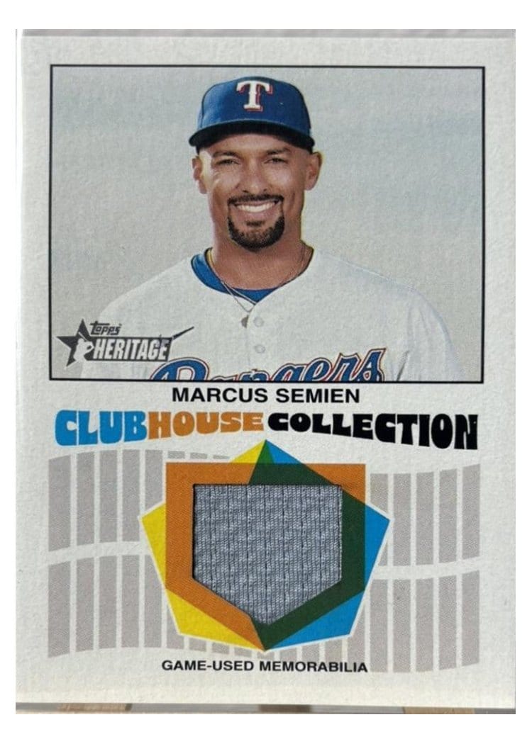 2026 Topps Heritage Clubhouse Collection Relics Marcus Semien #CCR-MS card