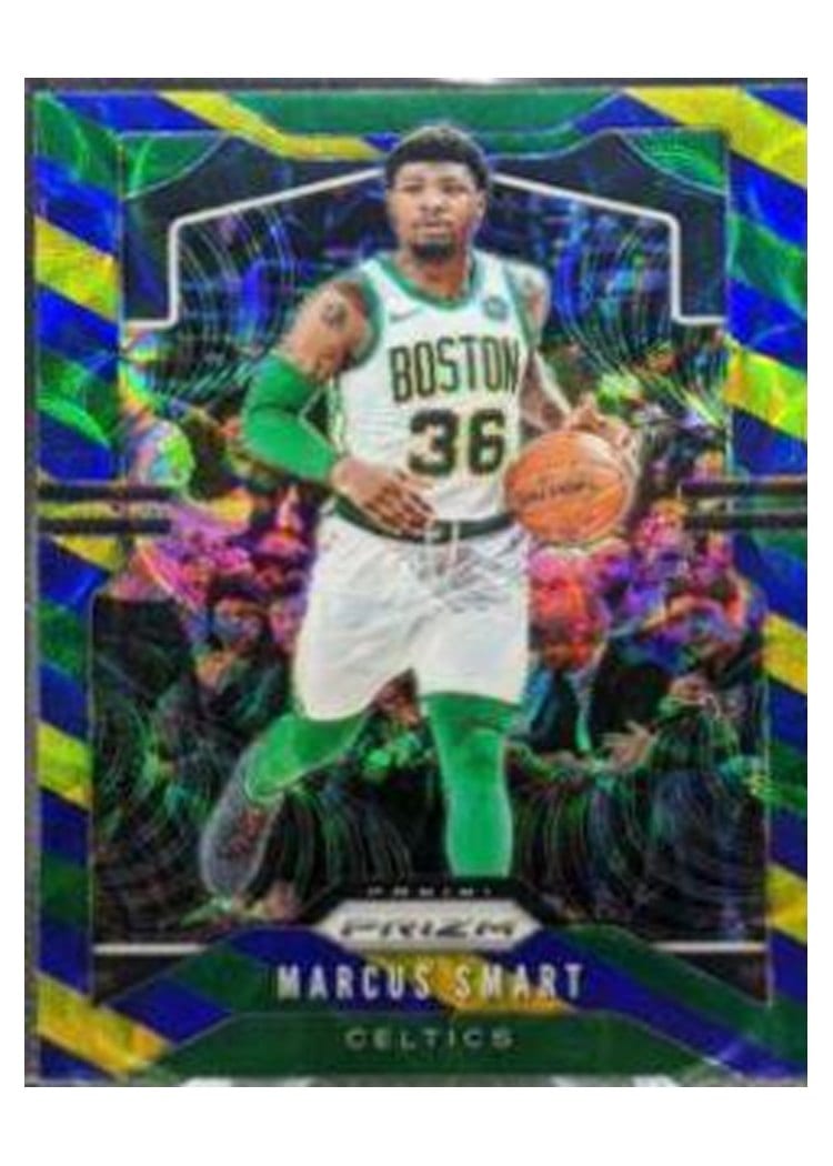 2019-20 Panini Prizm Base Set Marcus Smart Blue, Yellow, and Green Choice Prizm #41 card