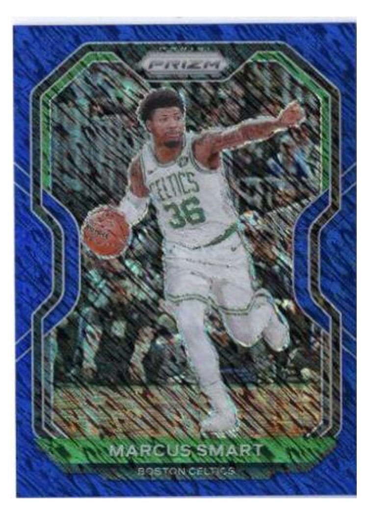 2020-21 Panini Prizm Base Set Marcus Smart Blue Shimmer Prizm #97 card