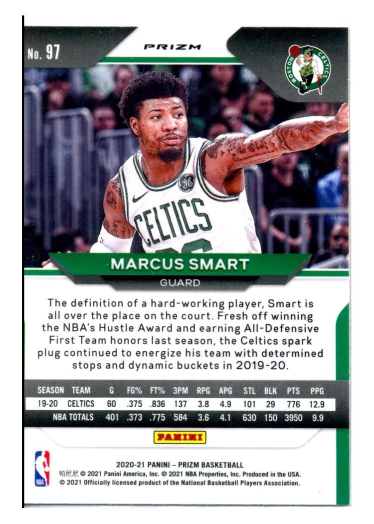 2020-21 Panini Prizm Base Set Marcus Smart #97 card