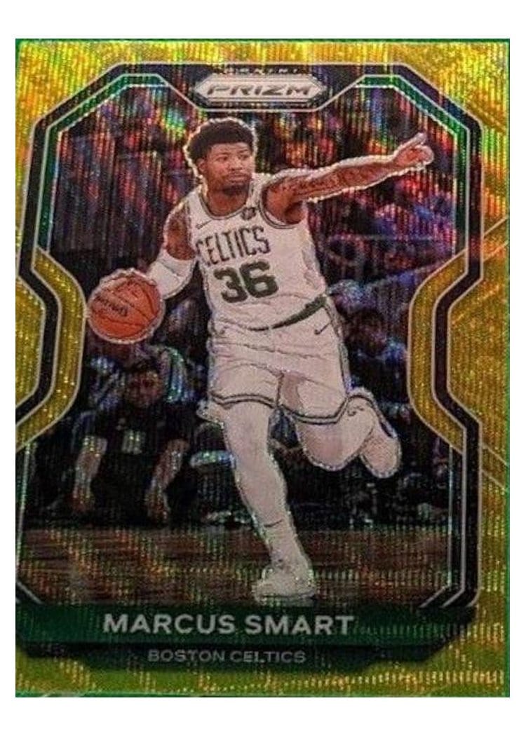 2020-21 Panini Prizm Base Set Marcus Smart Gold Wave Prizm #97 card