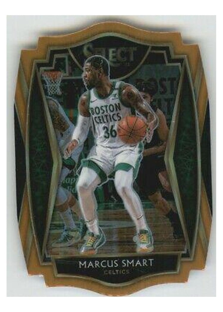 2020-21 Panini Select Base Set Marcus Smart Orange Prizm Die Cut #111 card