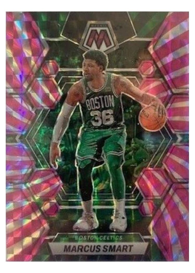 2022-23 Panini Mosaic Base Set Marcus Smart Pink Swirl #188 card
