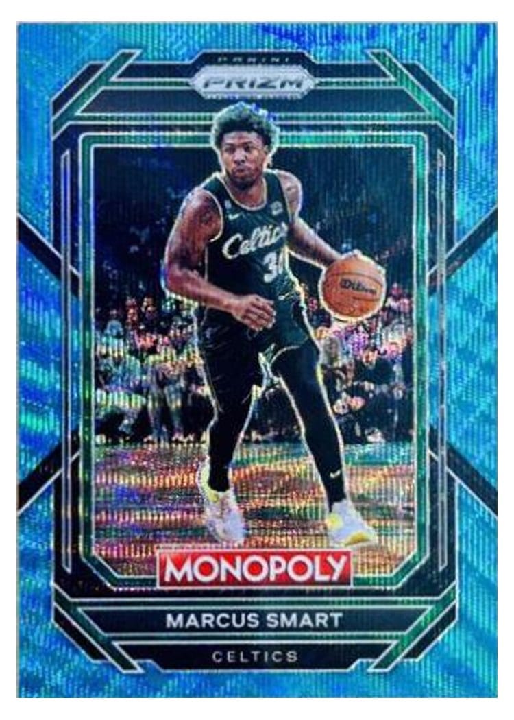 2022-23 Panini Prizm Base Set Marcus Smart Blue Wave Prizm #3 card