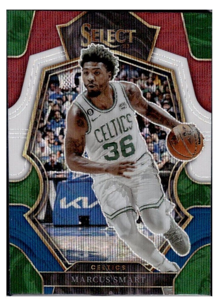 2022-23 Panini Select Base Set Marcus Smart Tri Color Prizm #135 card