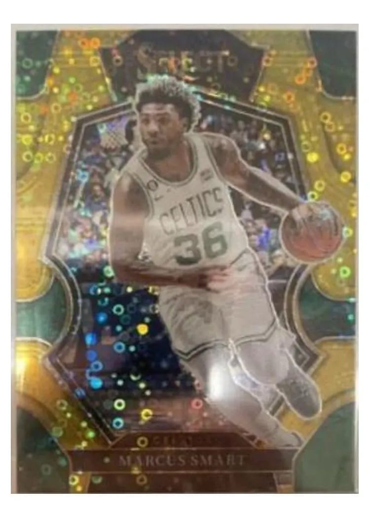 2022-23 Panini Select Base Set Marcus Smart Gold Disco Prizm #235 card