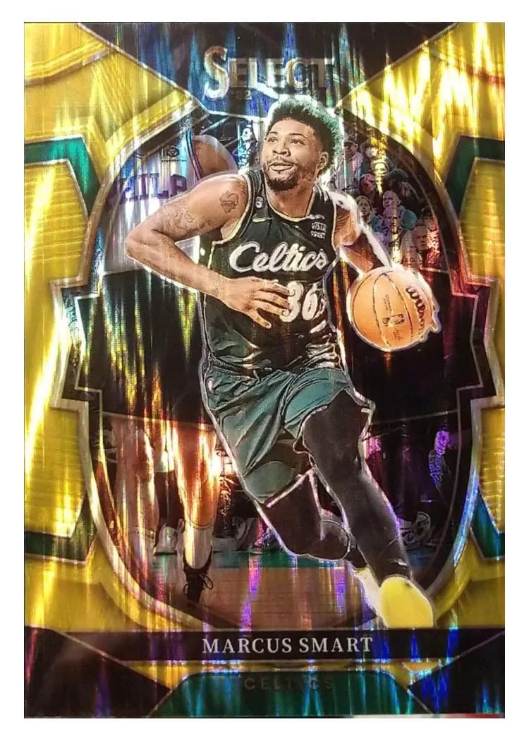 2022-23 Panini Select Base Set Marcus Smart Gold Flash Prizm #235 card