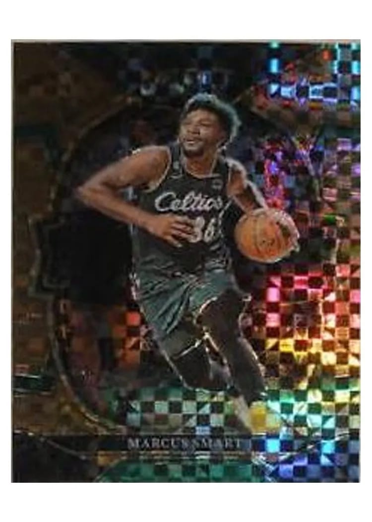 2022-23 Panini Select Base Set Marcus Smart Copper Plaid Prizm #35 card