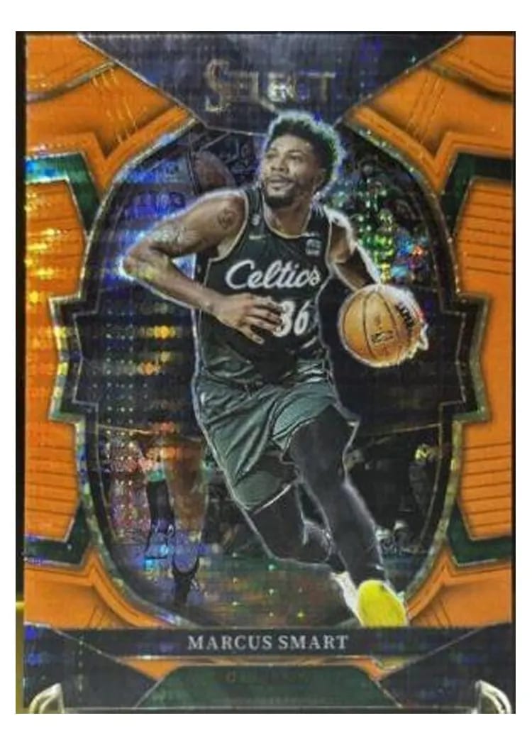 2022-23 Panini Select Base Set Marcus Smart Neon Orange Pulsar Prizm #35 card