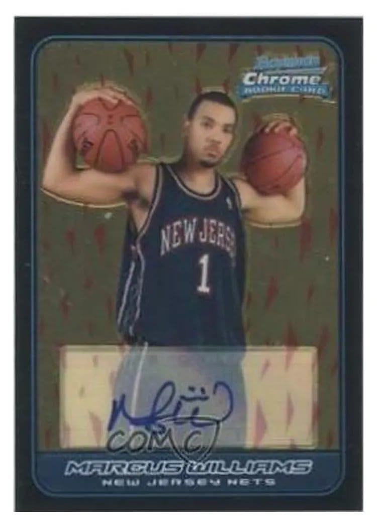 2006 Bowman Chrome Marcus Williams Autograph #164 card