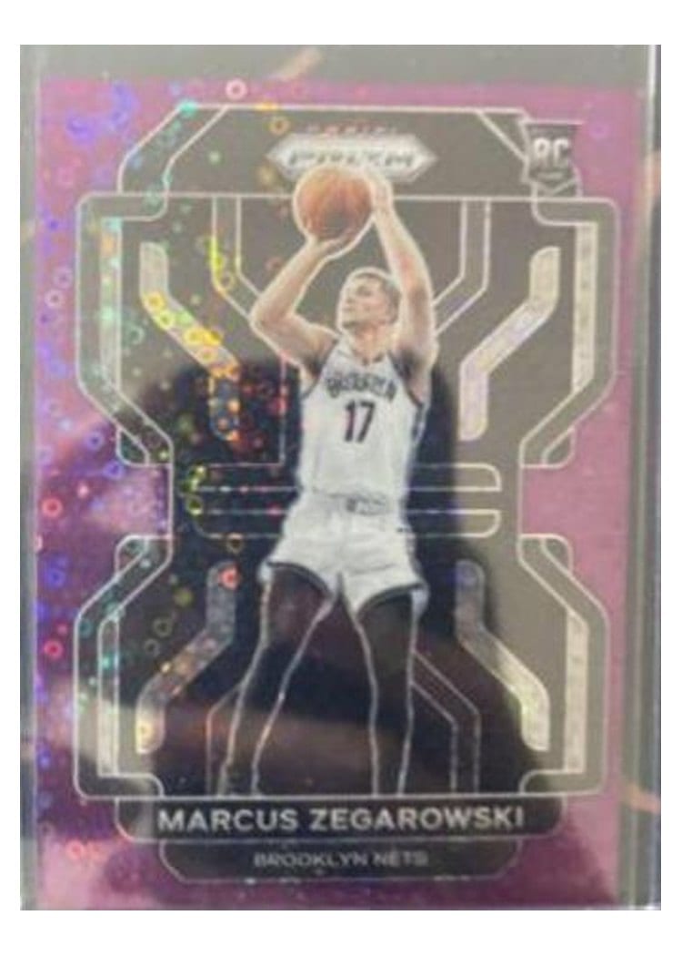 2021-22 Panini Prizm Base Set Marcus Zegarowski Fast Break Purple Prizm #300 card