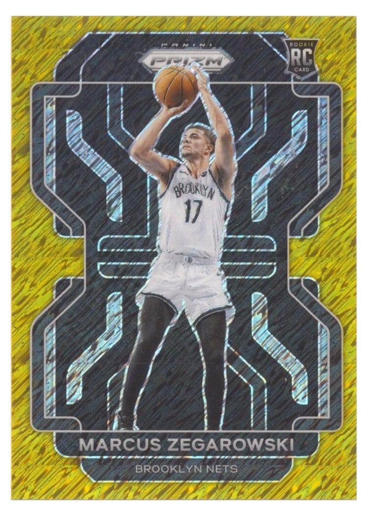 2021-22 Panini Prizm Base Set Marcus Zegarowski Gold Shimmer #300 card