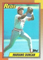 1990 Topps Base Set Mariano Duncan #234 card