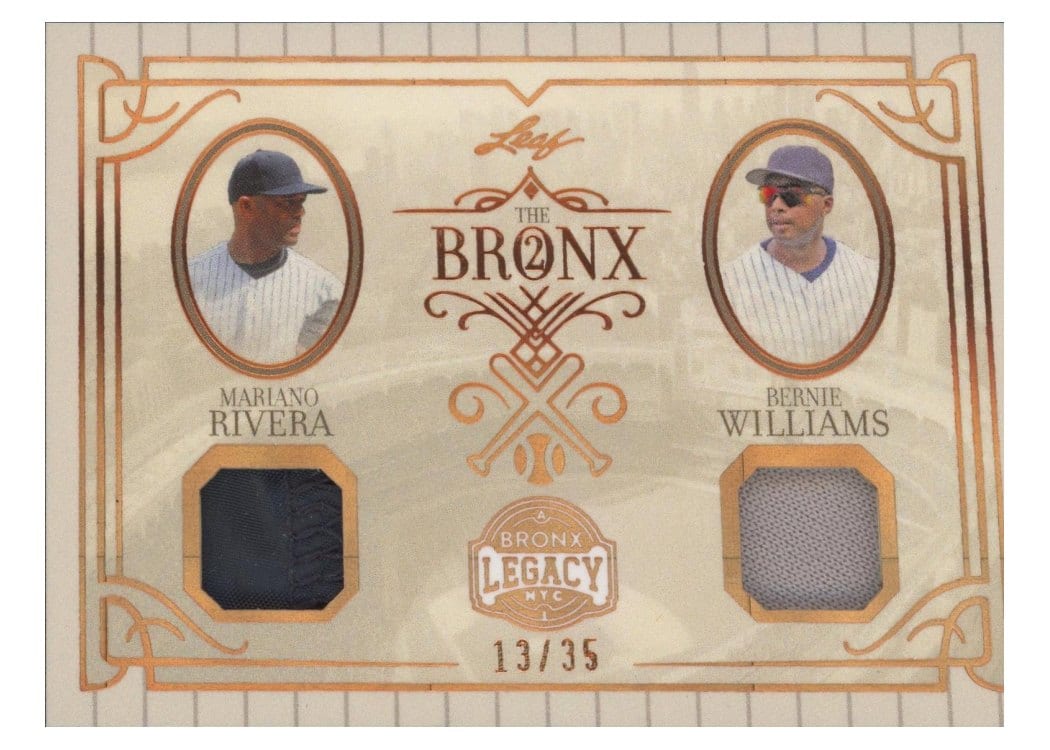 2025 Leaf Bronx Legacy The Bronx 2 Mariano Rivera / Bernie Williams #B2-13 card