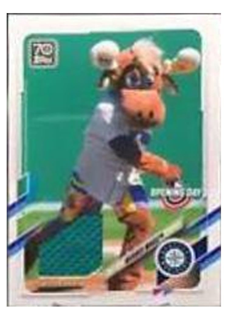 2021 Topps Opening Day Mascot Relics Mariner Moose #MR-MMO card