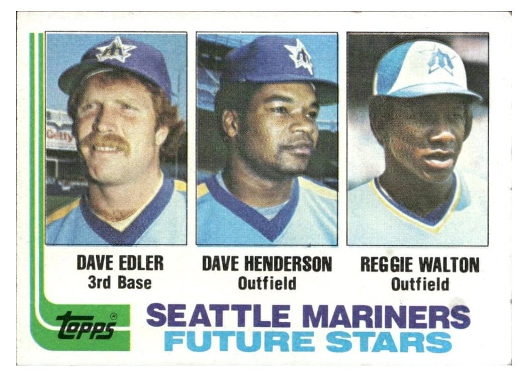1982 Topps Mariners Future Stars: Dave Edler / Dave Henderson / Reggie Walton #711 card