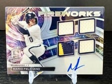2022 Panini Chronicles Spectra Fireworks Fabric Signatures Mario Feliciano #FFS-MF card