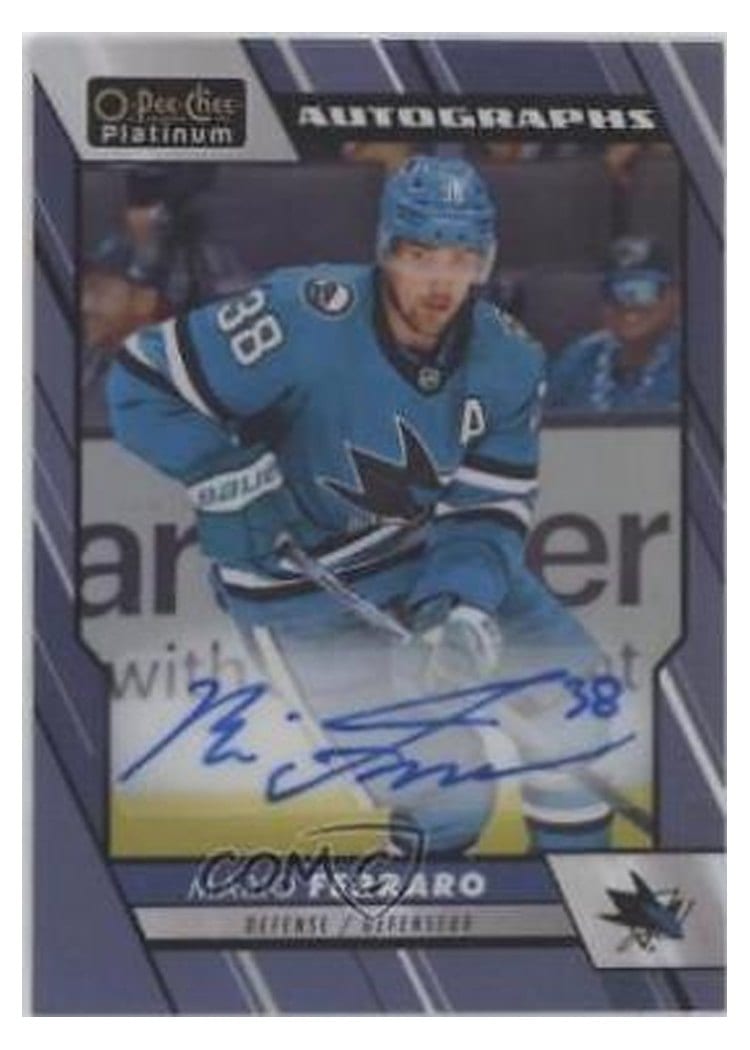 2023-24 O-Pee-Chee Platinum Blue Rainbow Autos Mario Ferraro #BA-MF card