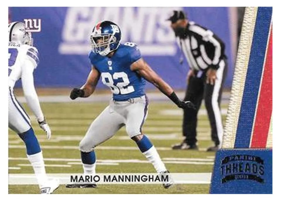 2011 Panini Threads Mario Manningham #100 card