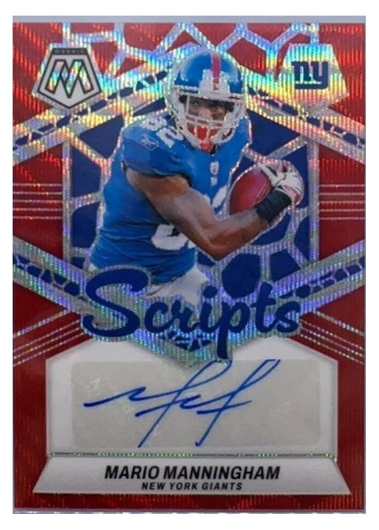 2024 Panini Mosaic Scripts Mario Manningham #SC-MMM card