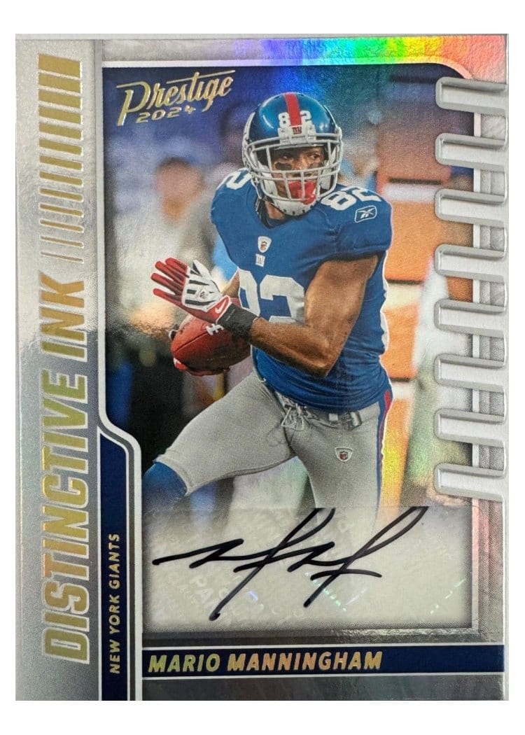 2024 Panini Prestige Distinctive Ink Mario Manningham #DI-MMM card