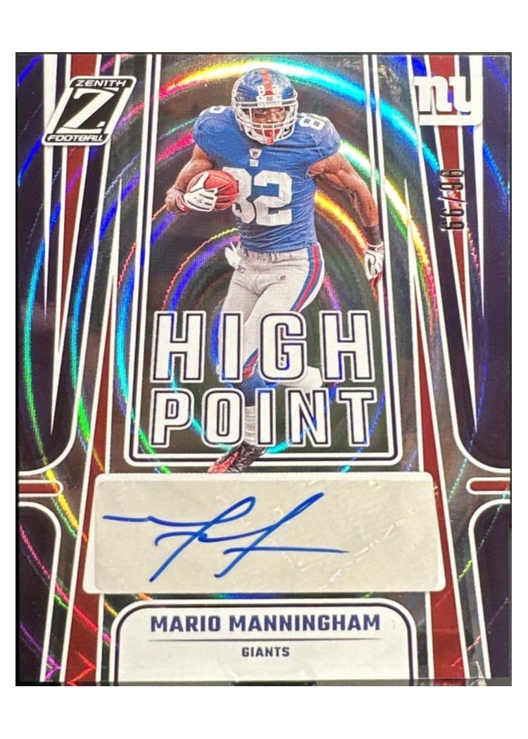 2024 Panini Zenith High Point Signatures Mario Manningham #HPS-MMM card