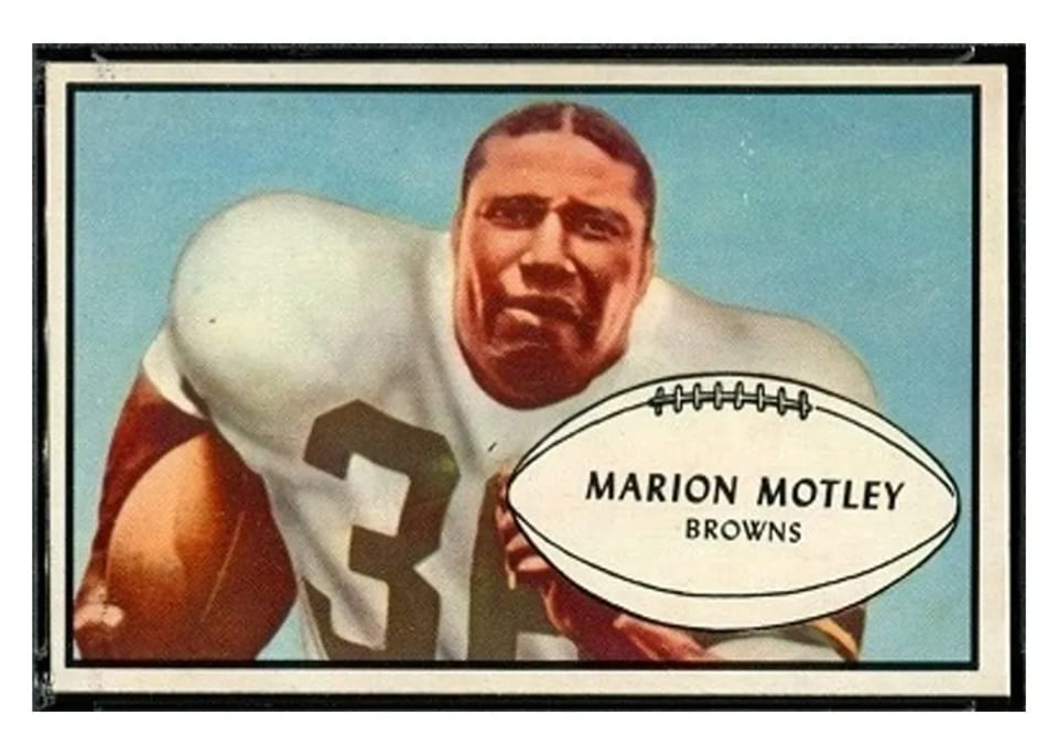 1953 Bowman Marion Motley #9 card