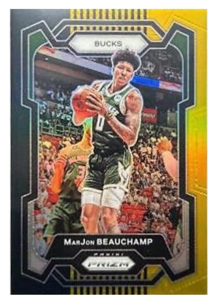 2023-24 Panini Prizm Base Set MarJon Beauchamp Black Gold #259 card