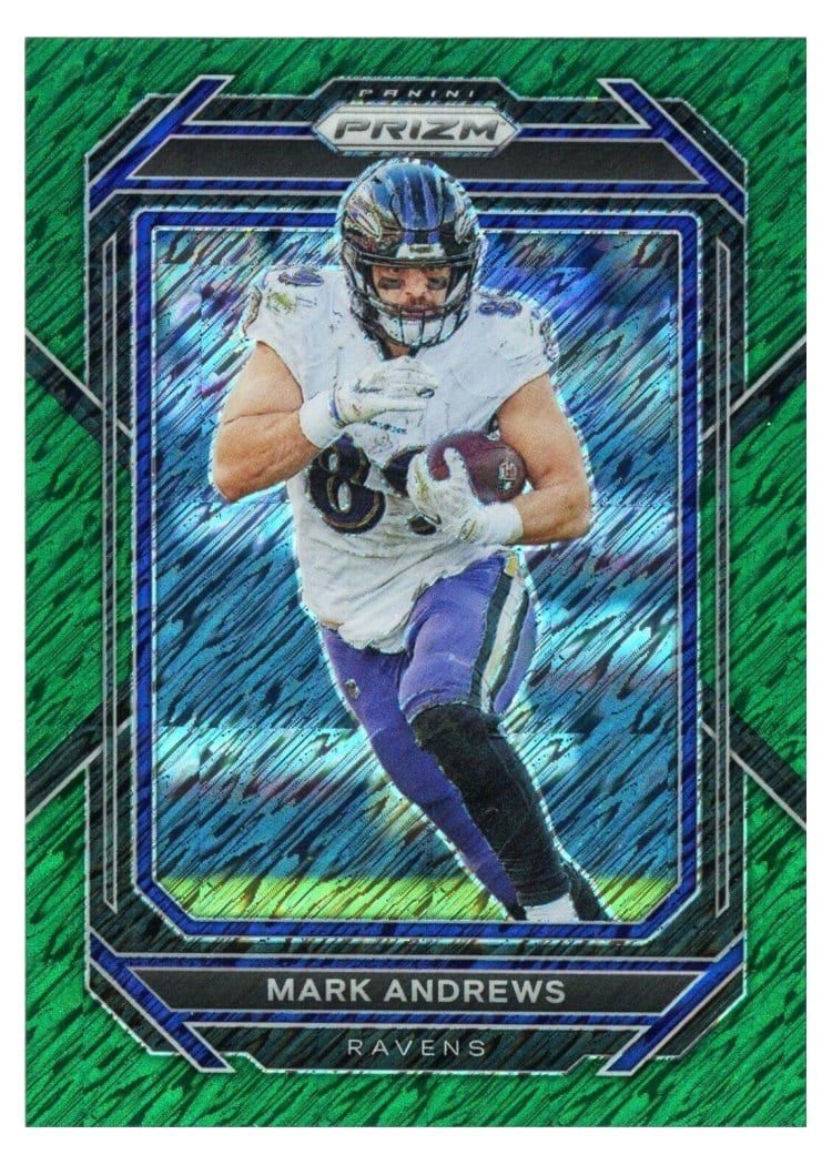 2022 Panini Prizm Base Set Mark Andrews Green Shimmer #23 card