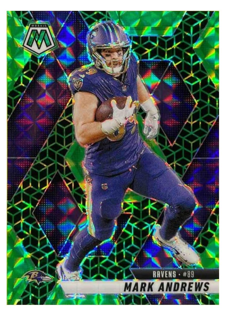 2025 Panini Mosaic Base Set Mark Andrews Green Spectris #138 card