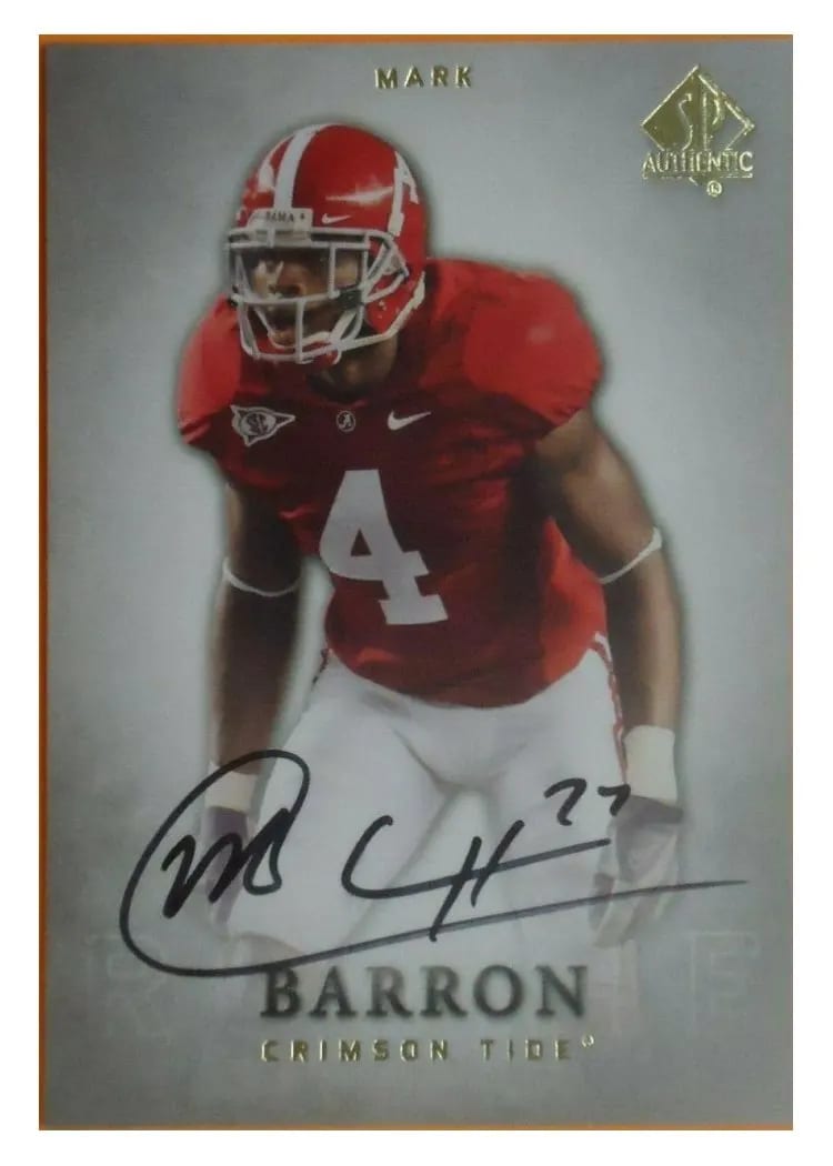 2012 SP Authentic Mark Barron #127 card