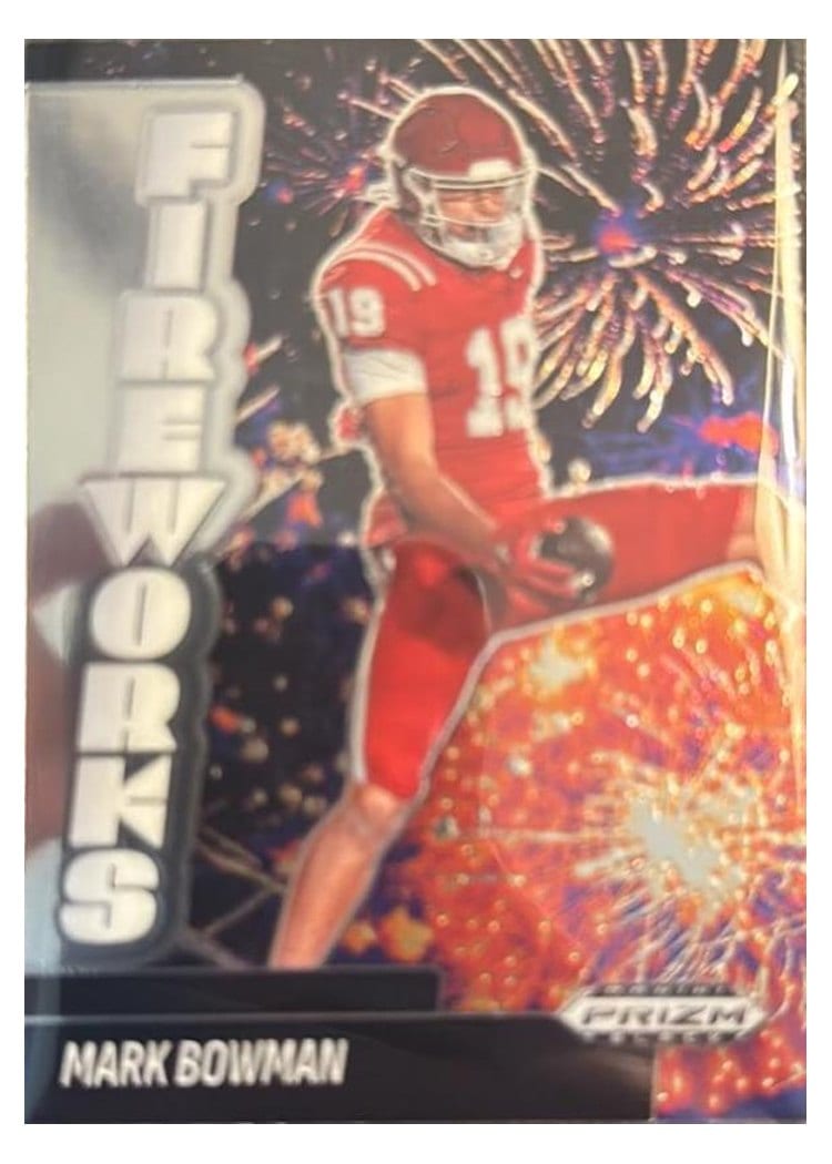 2025 Panini Prizm Black Fireworks Mark Bowman #15 card