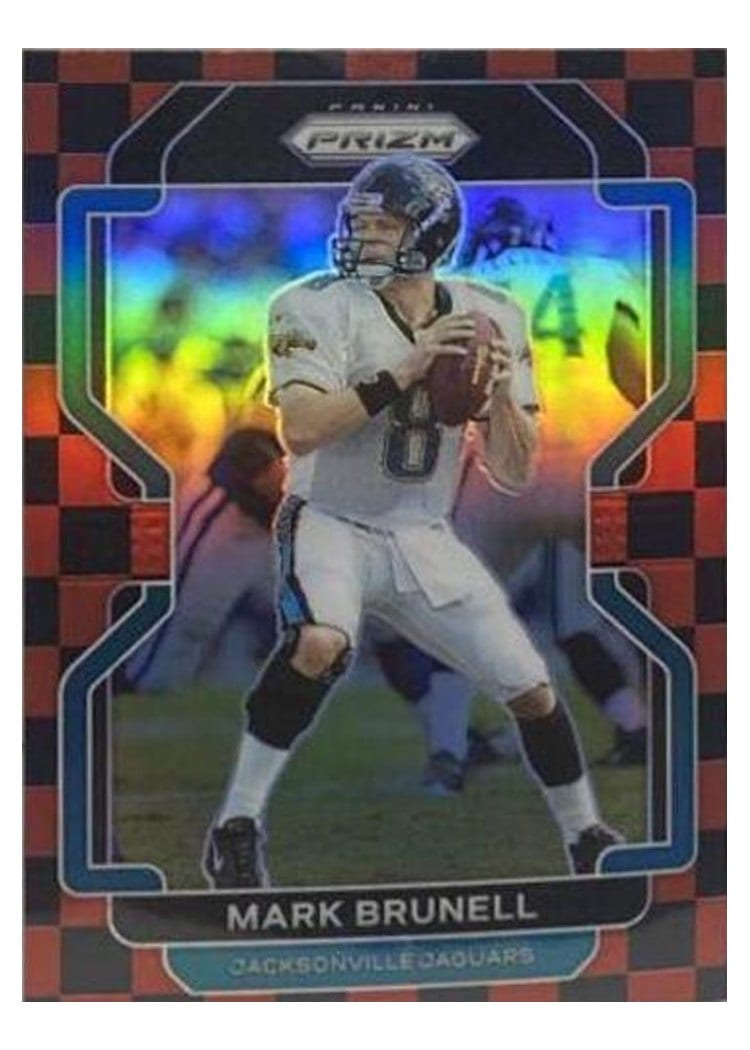 2021 Panini Prizm Base Set Mark Brunell Black and Red Checker Prizm #19 card