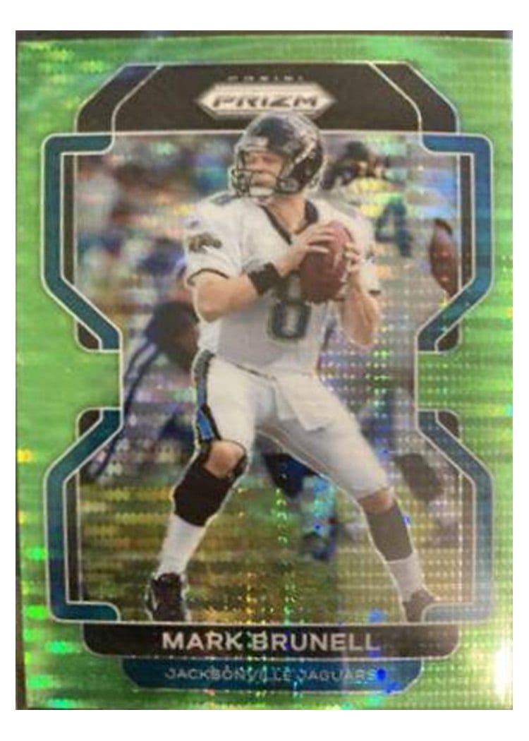 2021 Panini Prizm Base Set Mark Brunell Green Shimmer #19 card