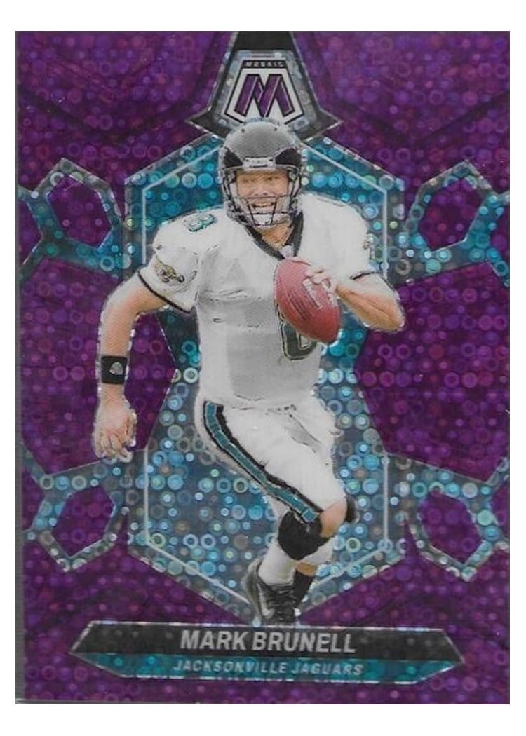2024 Panini Mosaic Base Set Mark Brunell No Huddle Purple #247 card