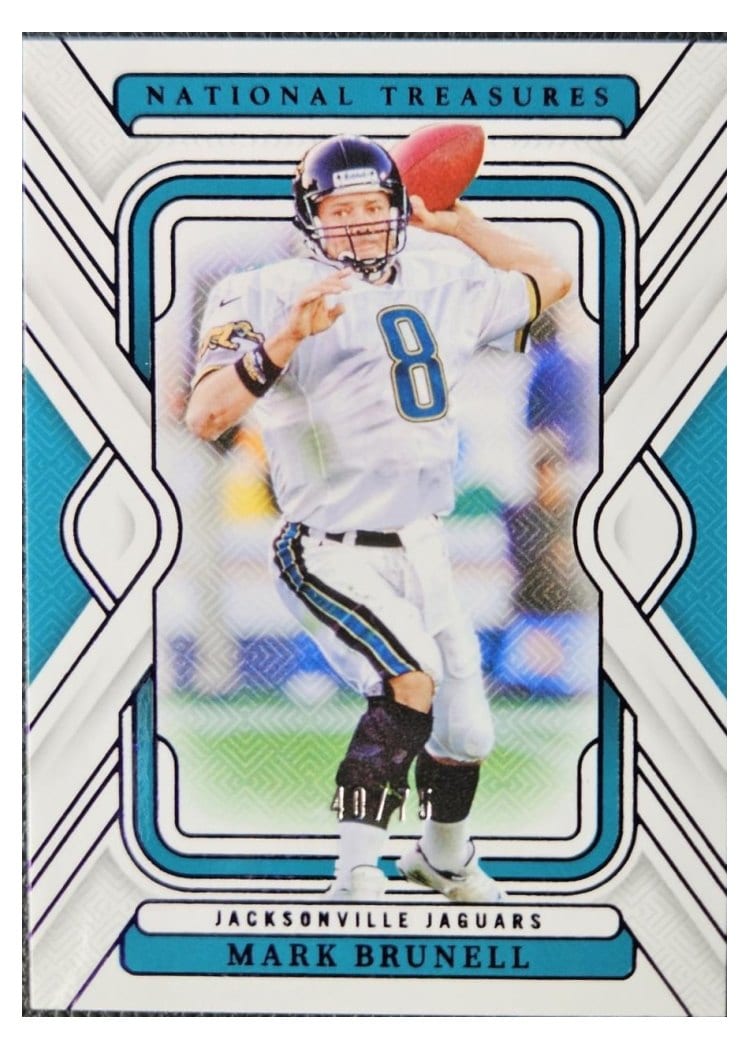 2024 Panini National Treasures Base Set Mark Brunell Purple #47 card