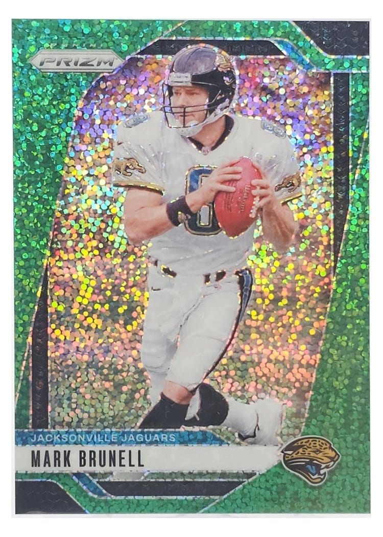 2024 Panini Prizm Base Set Mark Brunell Green Sparkle #136 card