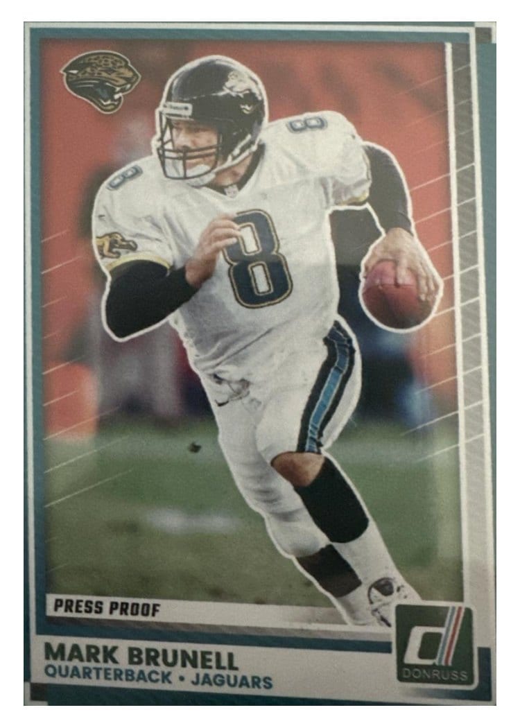2025 Donruss Base Set Mark Brunell Press Proof Green #166 card