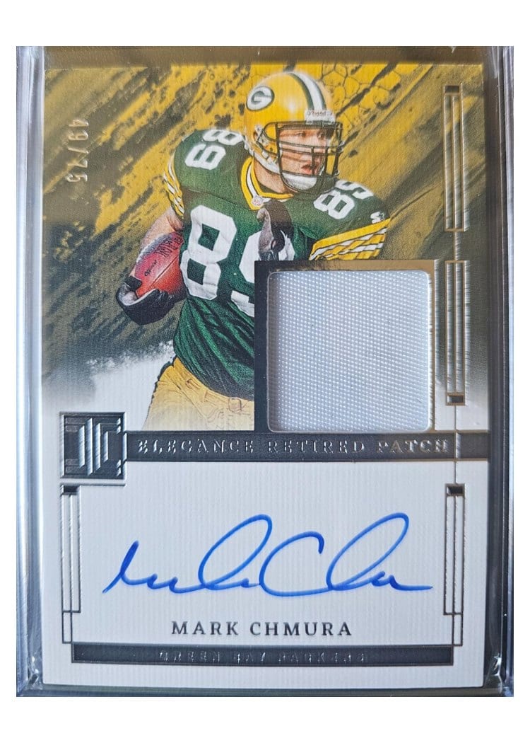 2024 Panini Impeccable Elegance Retired Patch Autos Mark Chmura #13 card