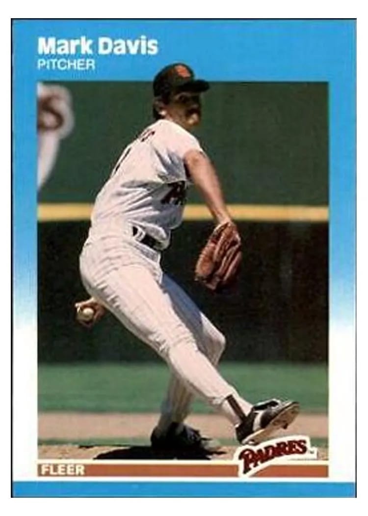 1987 Fleer Update Mark Davis #U-21 card