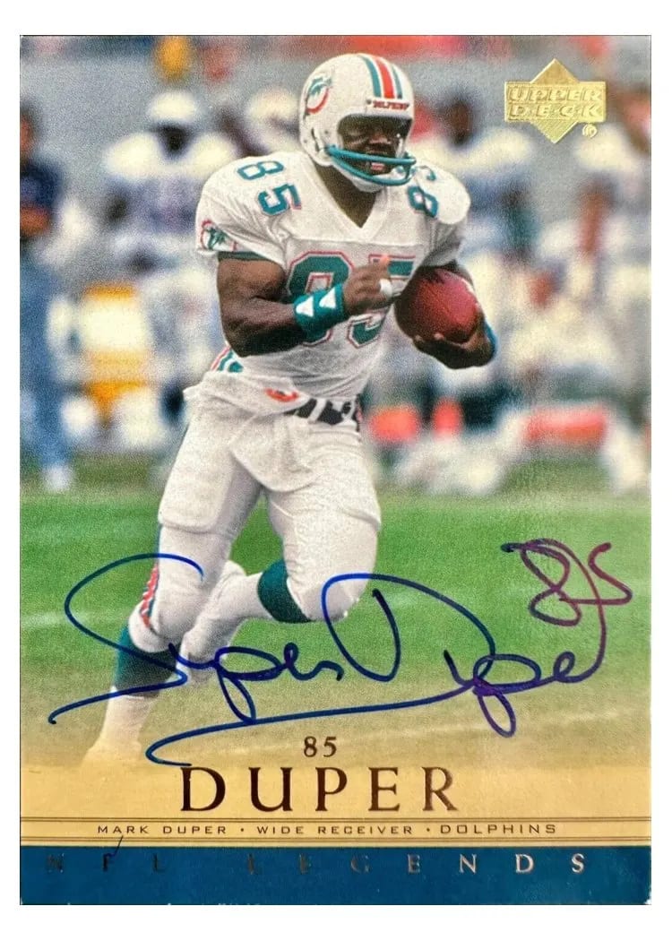 2000 Upper Deck Legends Autographs Mark Duper card