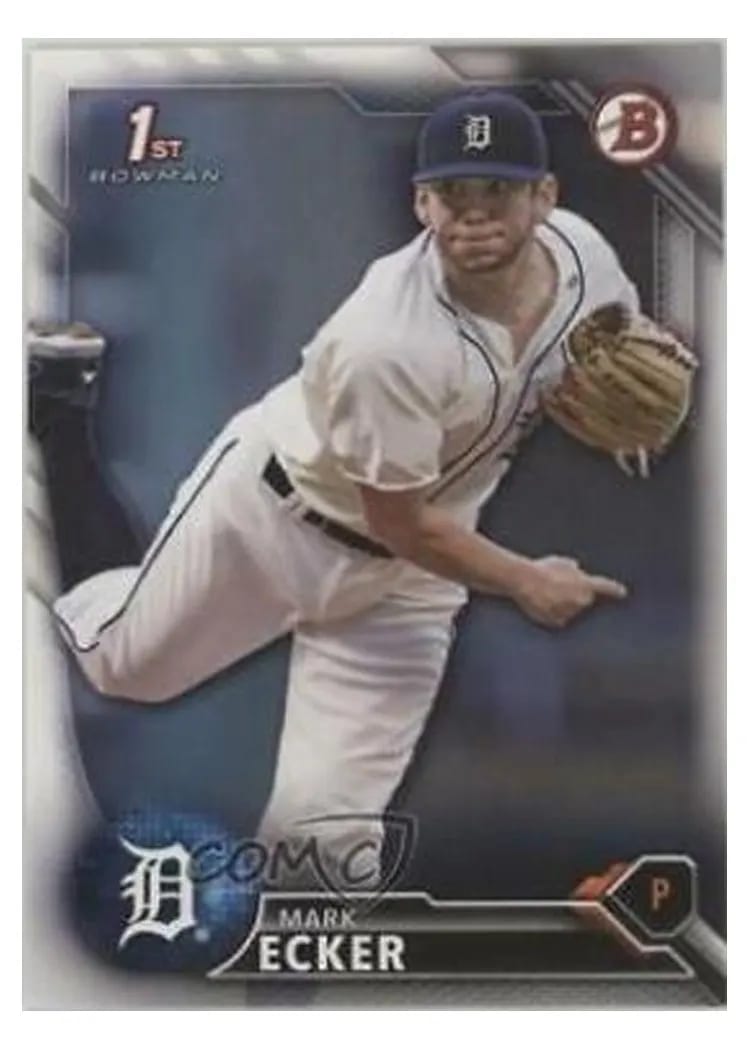 2016 Bowman Draft Mark Ecker #BD-114 card