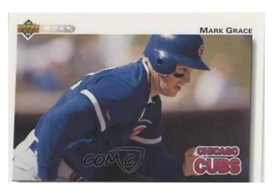 1992 Upper Deck Base Set Mark Grace #143 card