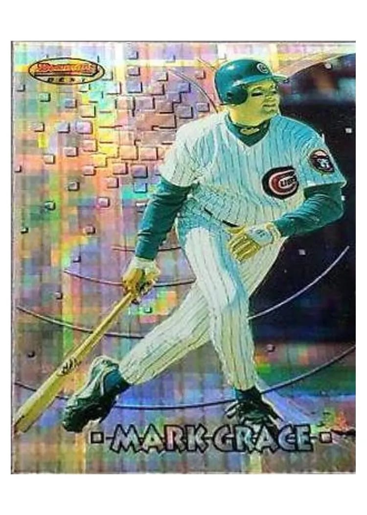 1997 Bowman's Best Mark Grace Atomic Refractor #16 card