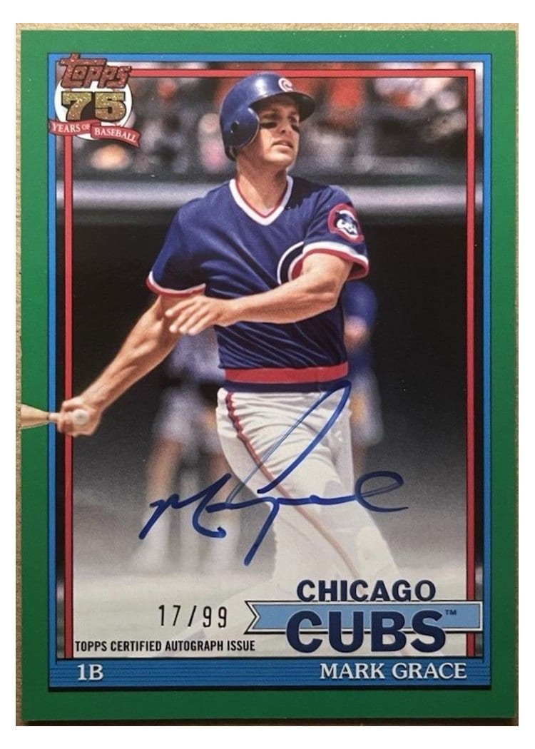2026 Topps 1991 Topps Autographs Mark Grace #91A-MG card