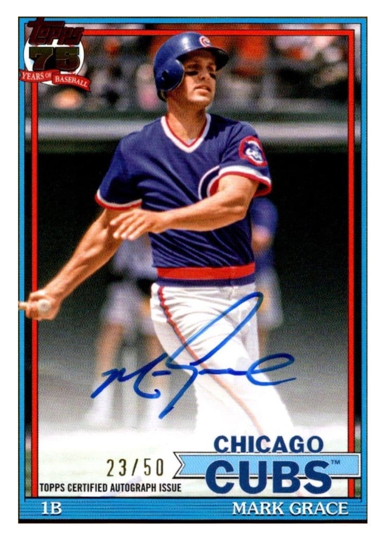 2026 Topps 1991 Topps Autographs Mark Grace #91A-MG card