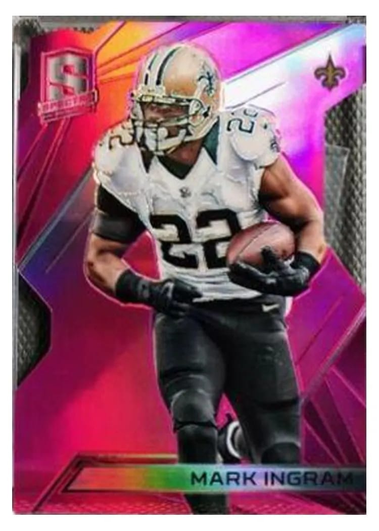 2015 Panini Spectra Mark Ingram Neon Pink Die Cut #76