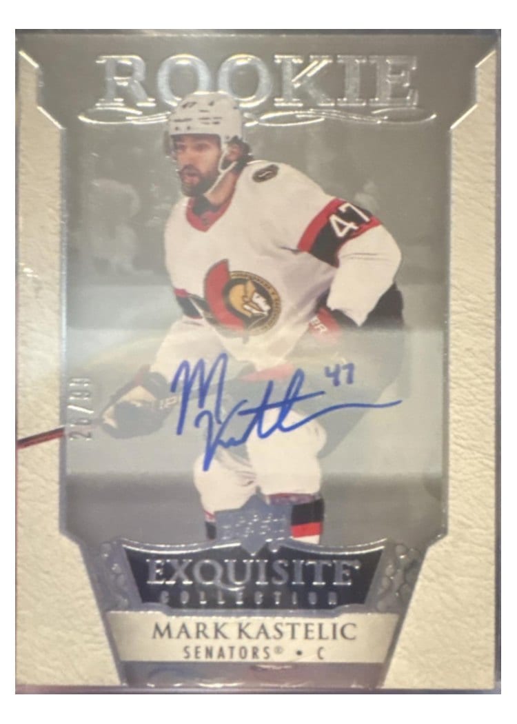 2022-23 Upper Deck Ice Exquisite Collection Rookie Signatures Mark Kastelic #ERS-MK card