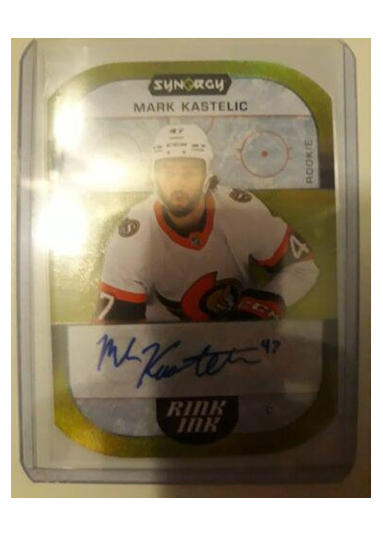 2022-23 Upper Deck Synergy Rink Ink Rookies Mark Kastelic #RIR-MK card