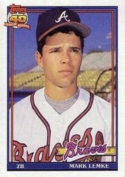 1991 Topps Base Set Mark Lemke #251 card